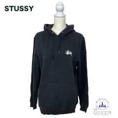 ☆美品☆ STUSSY ステューシー パーカー 長袖 ワンポイント バックロゴ ビッグロゴ マフポケット メンズ レディース ユニセックス ブラック S v-102 送料無料