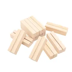 EXDUCT スタンド 木製 カードたて カード 木製 カードスタンド 卓上スタンド 10個 セット メモ ホルダー カード立て 名刺ホルダー メモスタンド 立て メニュー 直方体 [直方体 10個]