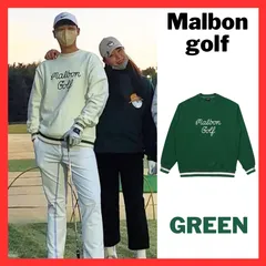 アニメショート Malbon golf トップス スウェット トレーナー グリーン