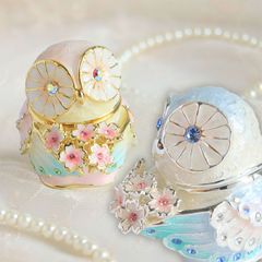 MN012 オウルズブーケ 【ピィアース正規品】 ミニチュア ふくろう さくら 小物入れ おしゃれ 収納 アクセサリーケース 置物 インテリア 北欧 かわいい 動物 グッズ ピィアース 東京銀座PICALS mer12