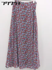 ◇ fifth フィフス 総柄 ロング フレア スカート サイズM ブルー系 レッド系 レディース  【中古】 【1107200009709】