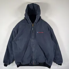 USA製90s 両面企業ロゴ　ダックジャケット　短丈　紺　ゆるだぼ　古着. DRAW CODE VINTAGE LIKE SHORT DAC JACKET/ドローコード