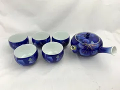 A-28 有田焼き　深川製磁　湯呑み5点　急須1点