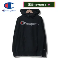 チャンピオン リバースウィーブ M ブラック 00s Champion REVERSE WEAVE ロゴ 刺繍 ワッペン 黒 単色タグ ストリート Y2K ゆるだぼ 古着 C5010