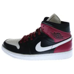 NIKE (ナイキ) AIR JORDAN 1 MID BLACK NOBLE RED エア ジョーダン 1 ミッド ブラック ノーブル レッド ハイカットスニーカー US10.5/27.5cm BQ6472-016
