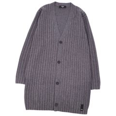 FENDI ストライプ柄 ニットカーディガン グレー - メルカリ