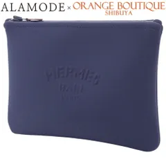 HERMES エルメス ポーチ ネオバンGM ネイビー クラッチバッグ 美品