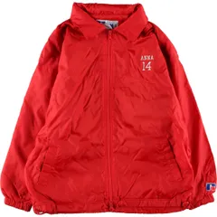 古着 ラッセル Russell バックリント カレッジ ナイロンジャケット メンズM/eaa407589