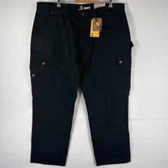古着 カーハート Carhartt ワークパンツ デッドストック タグ付 カーゴパンツ ダブルニー 大きいサイズ  w44 L30  ブラック メンズ