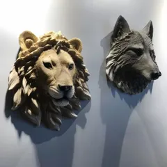 ニジマス　レプリカ　剥製　壁掛 Amazon.co.jp: マンモスの頭蓋骨のレプリカの壁の彫刻の壁の装飾