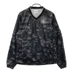 サイズ：L FILA GOLF フィラゴルフ  2WAY 裏地付 ナイロンブルゾン カモフラ柄 ブラック系 [240101527326] ゴルフウェア メンズ ストスト
