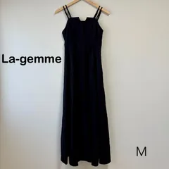 La-gemme ラジエム 黒 キャミワンピース Mサイズ ストラップデザイン