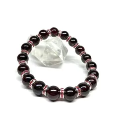 ガーネット パワーストーン ブレスレット 8mm 1月誕生石 （ピンク）メンズ・レディース　男性・女性　数珠ブレス　開運  [m]