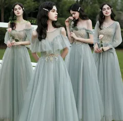 レディース イブニングドレス パーティードレス チュール ワンピース フォーマル 司会 ブライドメイド フ 花嫁 演奏会 結婚式 二次会 コント 披露宴 ant4y529111