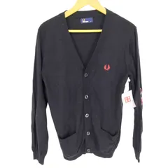 フレッドペリー FRED PERRY ユニオンジャックエルボーパッチウールカーディガン メンズ  L