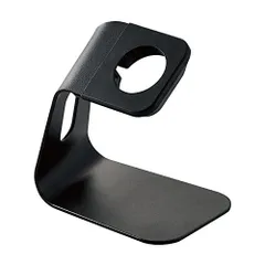 【新品・5営業日で発送】ELECOM エレコム Apple Watch用アルミスタンド／縦置きタイプ／ケーブル装着可／ブラック(AW-DSCHALBK)