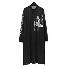 YOHJI YAMAMOTO C/Ny JERSEY B HANDWRITTEN PRINT LONG BLOUSE  ジャケット  HP-B96-605