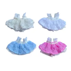 10cmぬいぐるみ用 着せ替え服 ぬい服 コスチューム ちびぬい ちびぐるみ 秘密の花園 レースドレス 可愛いドレス 4色