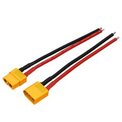 ▲XT-60コネクター16AWG10cm付（オス1pcs,メス1pcs） AMASS,3927-60U-16W-S（ゆうパケット）