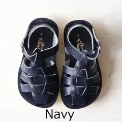 【新品・未使用】saltwater（ソルトウォーター） shark navy  size5-12 靴 キッズ サンダル