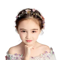 【新品】 ヘアアクセサリー 髪飾り ヘッドドレス 女の子 子供 手作り ハンドメイド アレンジ ピアノ発表会 (F) (PHC23) 1