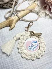 マタニティマーク　マタニティキーホルダー　ハンドメイド　マタニティ　かわいい　マクラメ　プレゼント　キーホルダー　ベビー