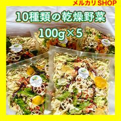 ★野菜備蓄に★10種類の乾燥野菜MIX 100g×5 ソフト真空パック★保存袋付き★ドライベジ★備蓄に