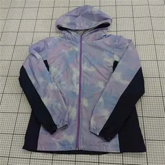 ◇ Θ le coq sportif ルコックスポルティフ タイダイ柄 長袖 ジップアップ パーカー サイズ0 パープル系 レディース E  【1508060003454】