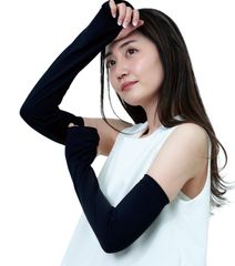 日焼け防止 日焼け対策 滑り止めゴム付き 紫外線対策 ロング丈 UPF50+ 日焼け止め 接触冷感 腕カバー レディース 日焼けカバー UVカット アームカバー 夏 【美容の専門家監修】 腕 [RELAXEE]