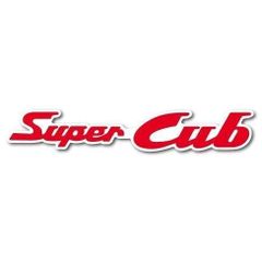 HONDA ダイカットステッカー Super Cub ロゴ レッド02A×