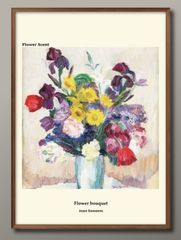 1-9628 ポスター アート おしゃれ 絵画 インテリア 花の香りシリーズ オリジナル商品 Josse Goossens A3サイズ 北欧 イラスト マット紙 艶消し アートパネル 額 フレーム デザイン 壁掛け 