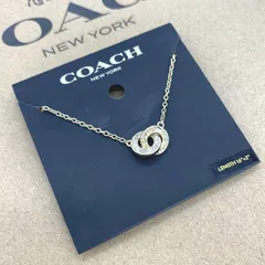 [COACH] インターロッキング オープンサークル パールペンダントネックレス C0233