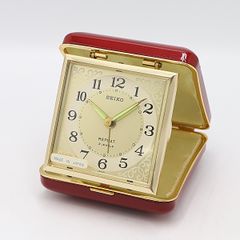 未使用保管品】リズム 2石 手巻きトラベルクロック 昭和レトロ 日本製