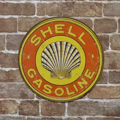 デッドストック品　SHELL シェル灯油 両面 電飾看板 1970年代 デッドストック品 SHELL シェル灯油 両面 電飾看板 1970年代