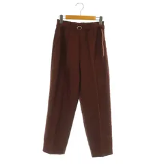 グリーンレーベルリラクシング ユナイテッドアローズ green label relaxing テーパードパンツ ベルト付 36 ボルドー /MY ■OS