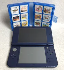 【DH955】New 3DS LL 本体 ソフト 17本 セット ブルー ニンテンドー 任天堂 RED-001