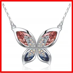 【送料無料 】RA1705NC034 [Richapex] クリスタル ネックレスレディース 蝶々ネックレス 蝶 ペンダントアクセサリーチェーン