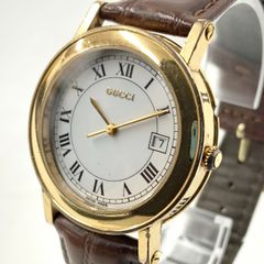 グッチ 7200M 腕時計 ヴィンテージウォッチ ローマ数字 緑 金 アナログ 