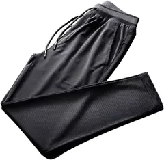 MORY TRADE morytrade メッシュズボン メンズ 接触冷感 ストレッチ スリム カジュアル パンツ(L)