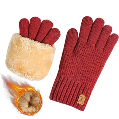 【新品】 [Laisve] ニット手袋 【厚裏起毛38℃恒温・タッチパネル】 レディース スマホ対応 防寒手袋 暖かい 保温 ふわふわ 厚手 防風 柔らかい グローブ 伸縮性 可愛い 自転車 通勤通学 プレゼント てぶくろ 1