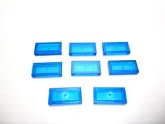 レゴ★未使用！青色の１×２クリアタイル８点セット