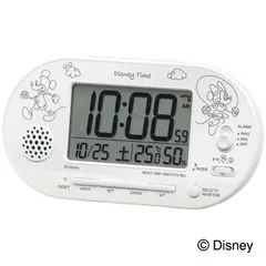 【 新品 未開封 】 セイコー 目覚まし時計 【Disney Time（ディズニータイム）ミッキー&フレンズ】 白パール FD482W 未使用 送料無料