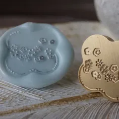 シーリングスタンプ ヘッド 四葉 花 シーリングワックス 3D クローバー 小花 フラワー
