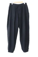 コモリ COMOLI 23SS シルクネル ドローストリング イージー パンツ X01-03013 2 黒 ブラック ブランド古着ベクトル 中古241201のサムネイル
