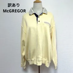 訳あり McGREGOR マックレガー クリーム色 ポロシャツ 長袖 L