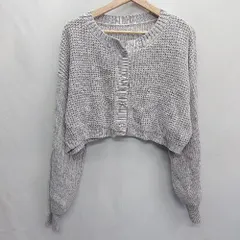 ◇ ⊇ URBAN RESEARCH ITEMS 長袖 ショートニットカーディガン サイズFree グレー レディース E  【1409100063691】