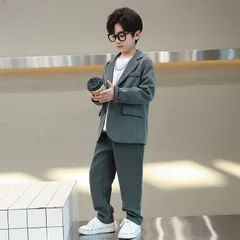 卒業式 スーツ 男の子 キッズ ジャケット パンツ 卒服 韓国 制服 小学生 子供スーツ 2点セット パンツスーツ 制服 ゆったり ピアノ発表会 結婚式 七五三 入学式 フォーマル 七五三 通園 通学 xingyan12