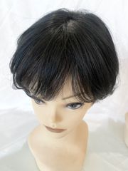 No.26【サロン仕上げ】部分ウィッグ•ヘアピース　白髪隠し　薄毛