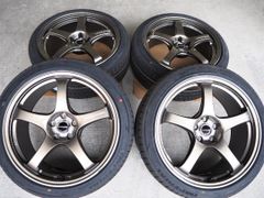軽量 クロススピードCＲ5 18inch 8.5J 5H100+45 ブロンス 新品輸入タイヤ 225/40R18  86 BRZ カローラスポーツ