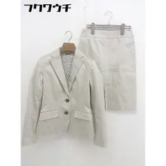 ◇ MK MICHEL KLEIN サイドジップ スリット 膝丈 シングル 2B スカート スーツ サイズ38 ライトベージュ レディース  【中古】 【1110260000272】